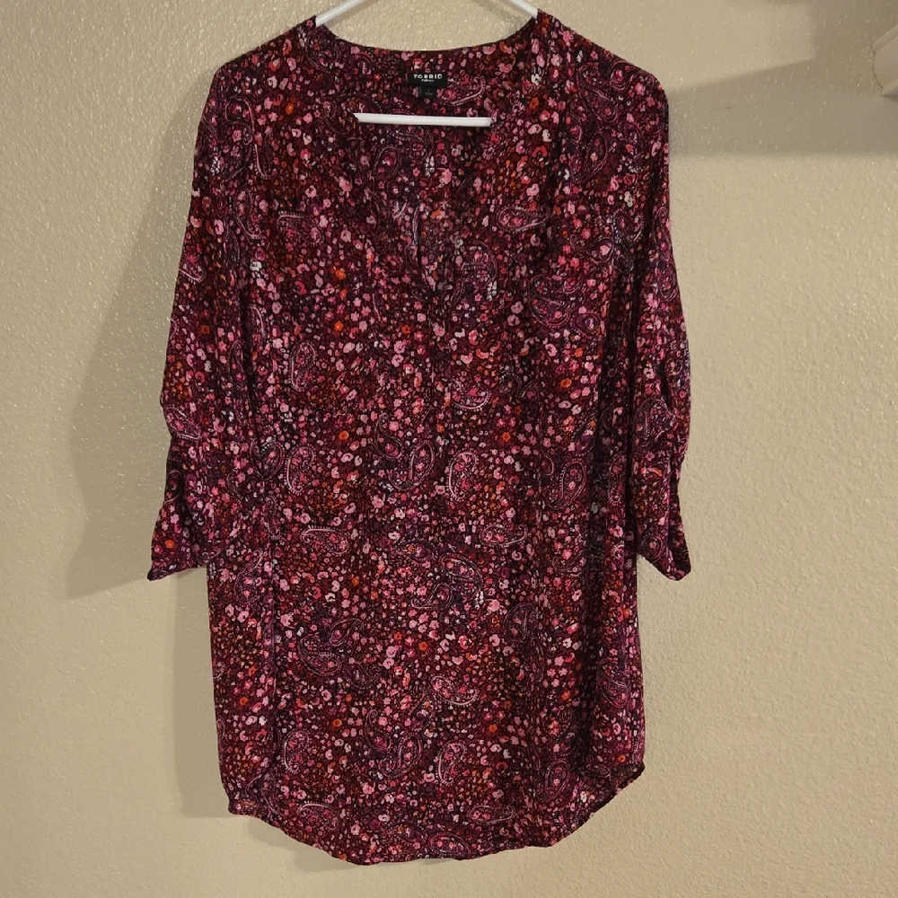 Torrid Paisley Harper Tunic Blouse - Picture 4 of 7